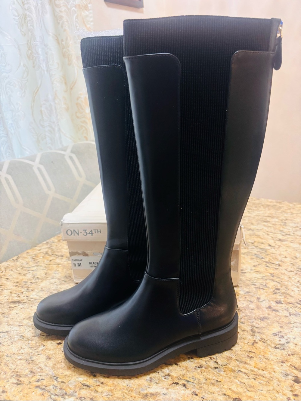 -NEW- On 34th Size:5M Women's Tamira Black Riding Boots